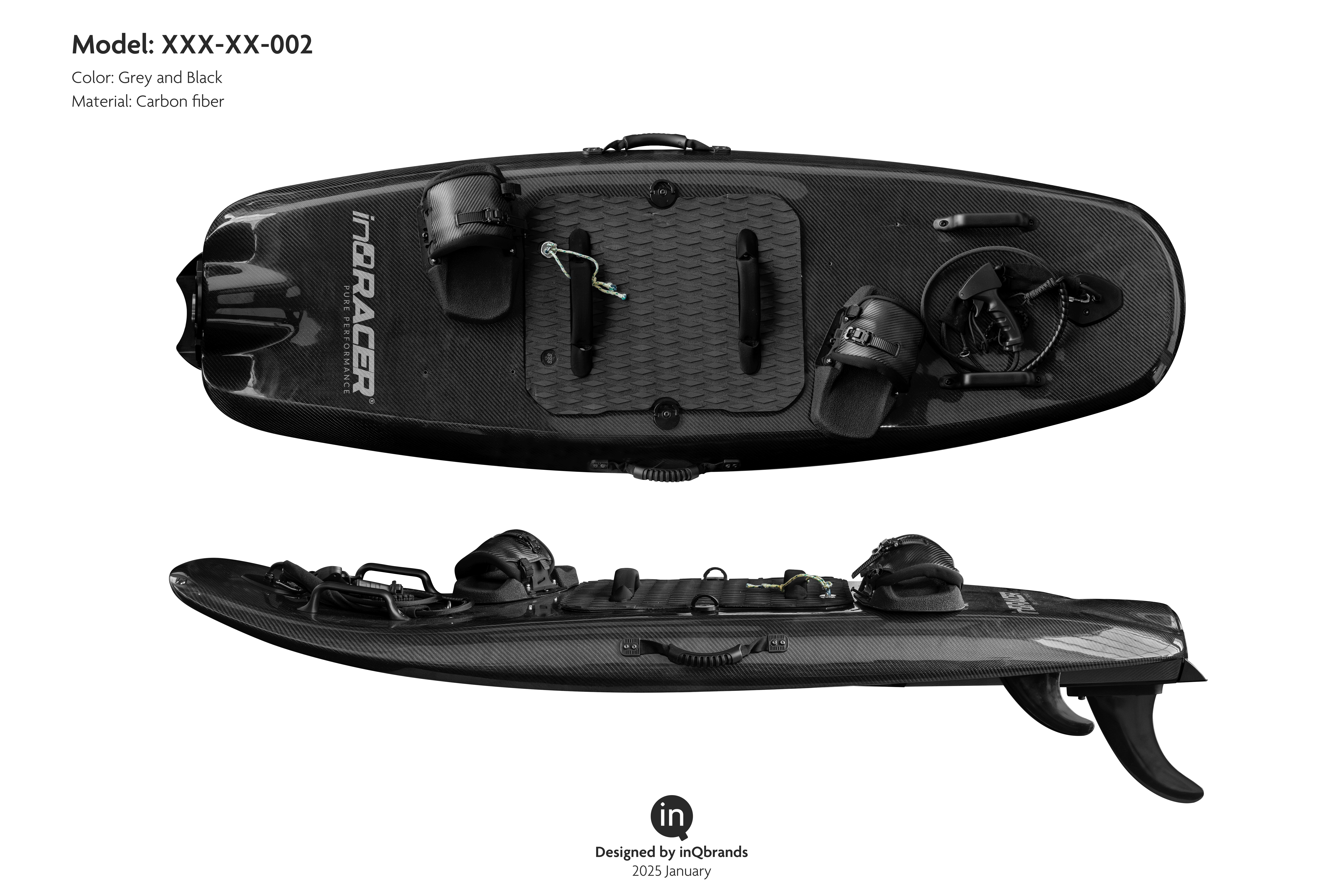 Carbon fiber electric surfboard product showcase